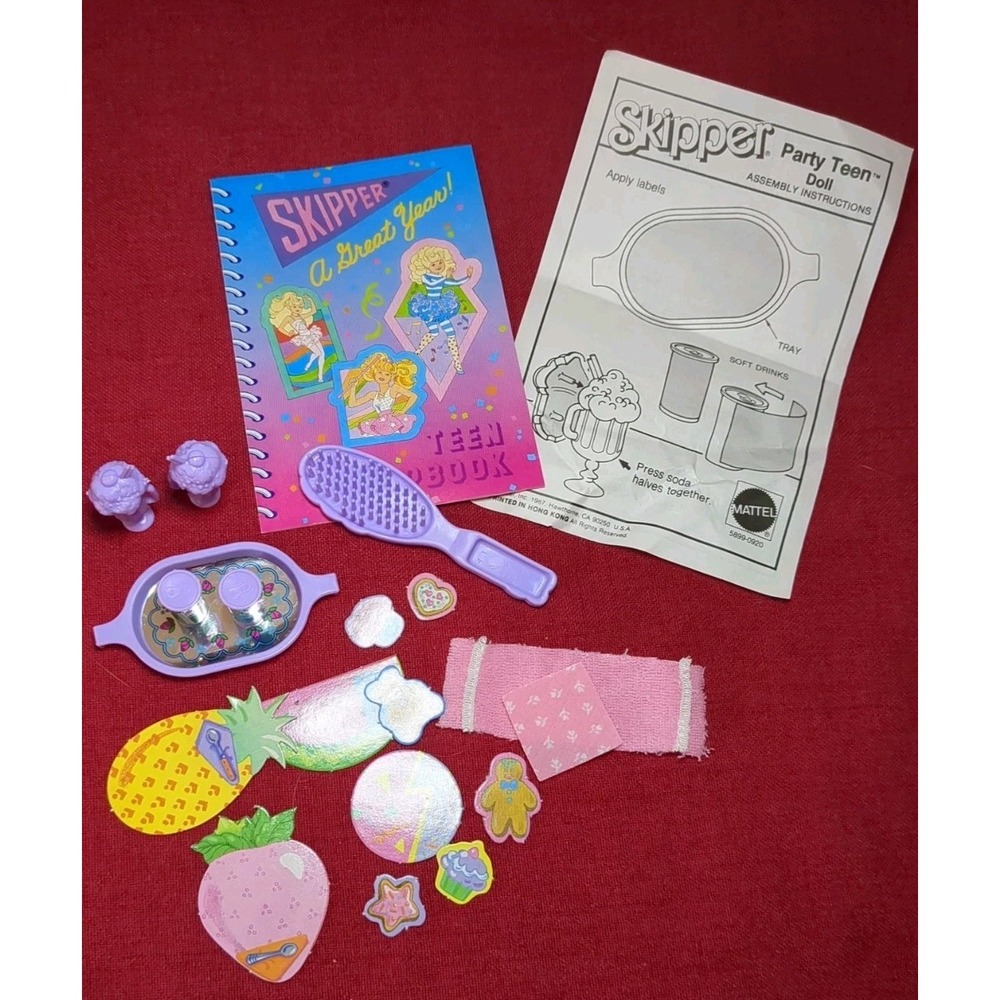 Vintage 80s Skipper Party Teen accessories Set